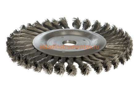 Щетка дисковая цилиндрическая со жгутовой стальной проволокой Мастер 076 (100 мм; 22.2 мм) Профоснастка 20108002