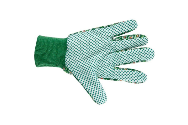 Садовые перчатки PALISAD х/б ткань с ПВХ точкой, манжет, L 67763