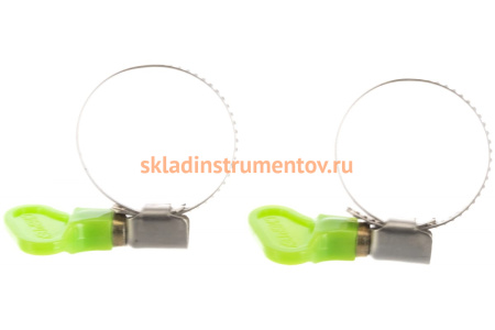 Металлические хомуты СИБРТЕХ, элемент крепления с формой ключа, 20-32мм, 2 шт 47651