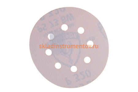 Круг шлифовальный на липучке для обработки красок, лаков и шпаклевок (125 мм; Р320; 8 отверстий) KLINGSPOR 307106