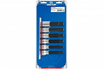 Набор торцевых насадок 1/2", RIBE М9-М16, 100мм, 6шт KING TONY 4116PR