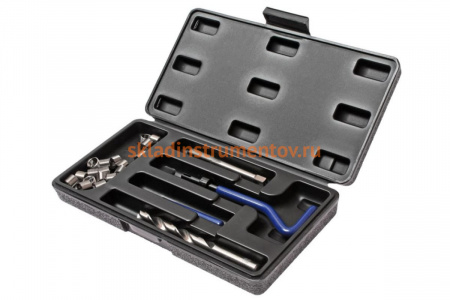 Набор для восстановления резьбы (вставки М10х1.0, L=13.5 мм, 10 штук) 14 предметов JTC 4791