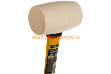 Резиновая белая киянка с фибергласовой ручкой 230г STAYER PROFI 20533-230
