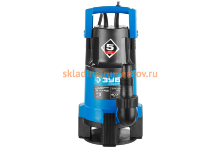 Дренажный насос ЗУБР Профессионал 400 Вт для грязной воды НПГ-Т3-400