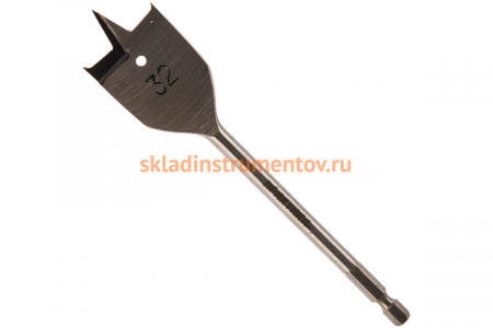 Сверло перовое по дереву (32х152 мм) ПРАКТИКА 032-836