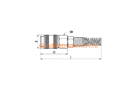 Переходник на шланг (6x8 мм; рапид) UNI-D2 457/1 GAV 6899