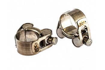 Металлические хомуты СИБРТЕХ, силовые, 23-25мм, ширина 18мм, шарнирный, W4, 2шт 475083