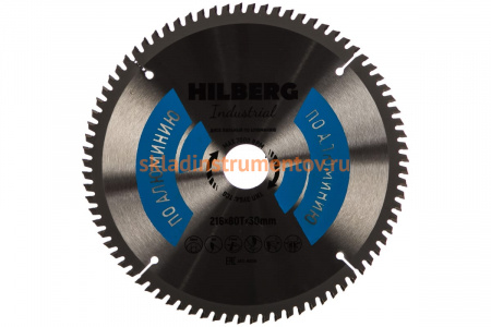 Диск пильный Industrial Алюминий (216x30 мм; 80Т) Hilberg HA216