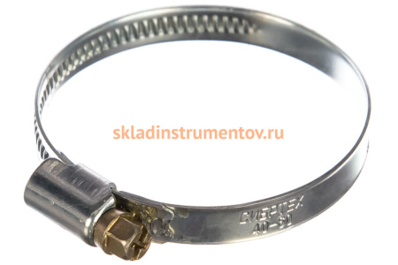 Металлические хомуты СИБРТЕХ, стандартное болтовое крепление, 40-60мм, 2шт, ширина 9мм, 47661