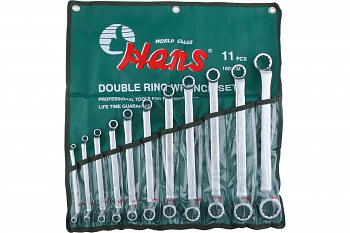 Комплект накидных ключей 75град, 6-32мм, 11шт Hans 16011M