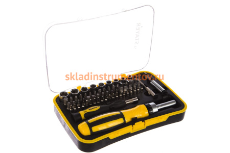 Набор насадок с реверсивной отверткой 65 предметов STAYER MASTER 25310-H65