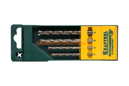 Набор сверл по керамограниту KRAFTOOL Expert 4 шт: 4-4-6-8  мм 29170-H4