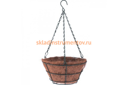 Подвесное кашпо с вкладышем из коковиты, конус d35см PALISAD 69022