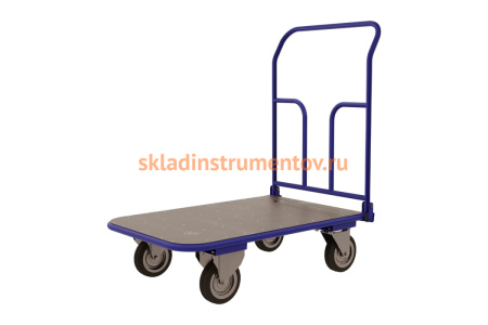 Тележка RUSKLAD платформенная со складной ручкой (система складывания ручки - педаль) ТПСР 1 ФЛ П (500x800) d125мм Тележка RUSKLAD платформенная со складной ручкой (система складывания ручки - педаль) ТПСР 1 ФЛ П (500x800) d125мм