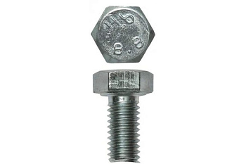 Болт с шестигранной головкой Kraftool DIN 933, класс прочности 8.8, оцинкованный, M16x45мм, 50шт 303074-16-045