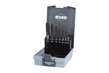 Набор машинных метчиков Ruko M3-М12 мм HSSE-TiALN 7пр 245068RO