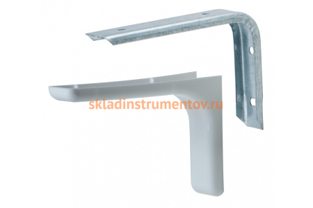 Кронштейн с декоративными накладками MFK-TORG белый L=180мм К-87