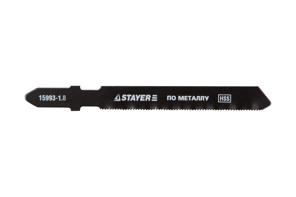 Пилки PROFI по металлу (2 шт; 50/1.8 мм; HSS; T318A) для электролобзиков Stayer 15993-1.8_z01