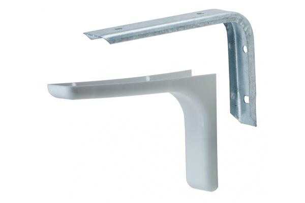 Кронштейн с декоративными накладками MFK-TORG белый L=180мм К-87