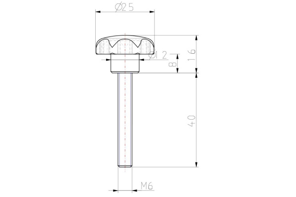 Звездообразная рукоятка KIPP K0155.406X40
