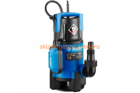 Дренажный насос ЗУБР Профессионал 550 Вт для грязной воды  НПГ-Т3-550