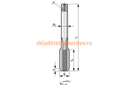 Набор метчиков из 2-х шт Bucovice Tools М 9 Шаг 1.0 мм 115CrV3 110091