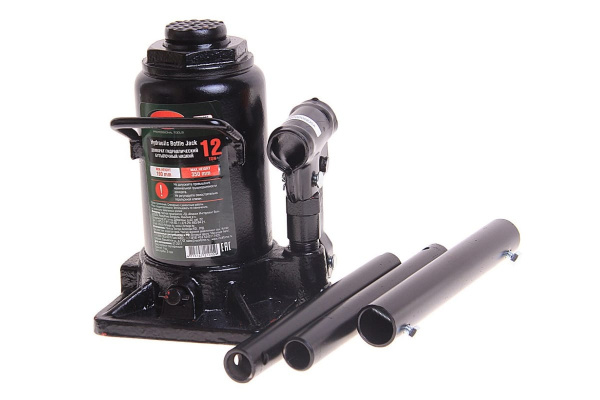 Гидравлический бутылочный низкопрофильный домкрат ROCKFORCE 12т выс.подъема 190-350мм RF-T91207