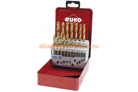 Набор сверл по металлу (1.0-10 мм) 19 шт. RUKO 250214Т