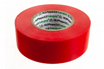 Изолента ПВХ HAUPA цвет красный, шир.25 мм, длина 20 м, d 74 мм 263872