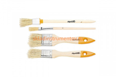 Набор плоских и круглых кистей 4 шт. SPARTA 841135
