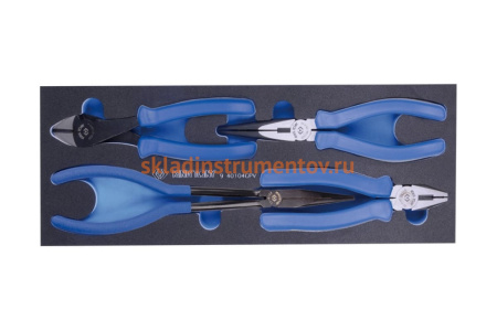 Набор плоскогубцев и бокорезов, ложемент, 4шт KING TONY 9-40104GPV