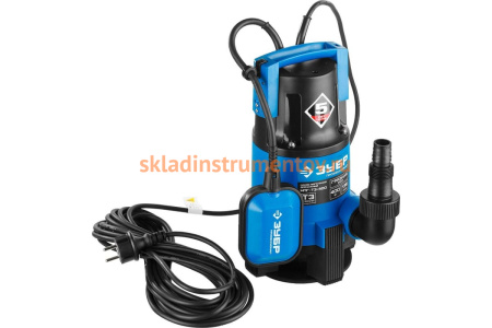Дренажный насос ЗУБР Профессионал 400 Вт для грязной воды НПГ-Т3-400