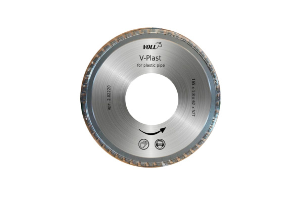 Отрезной диск V-Plast (165x1.8x62 мм; 52T) для электрического трубореза V-CUT 270E/400E VOLL 2.82220 Отрезной диск V-Plast (165x1.8x62 мм; 52T) для электрического трубореза V-CUT 270E/400E VOLL 2.82220