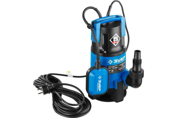 Дренажный насос ЗУБР Профессионал 400 Вт для грязной воды НПГ-Т3-400