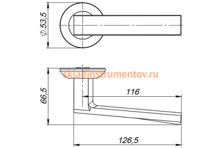 Раздельная ручка AJAX ERGO JR SN/CP-3 матовый никель/хром 41359