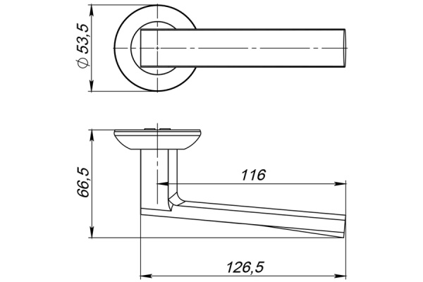 Раздельная ручка AJAX ERGO JR ABG-6 зеленая бронза 41361