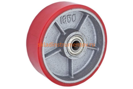 Колесо красное б/г полиуретановое без кронштейна 180 мм MFK-TORG 1040180