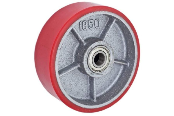 Колесо красное б/г полиуретановое без кронштейна 180 мм MFK-TORG 1040180