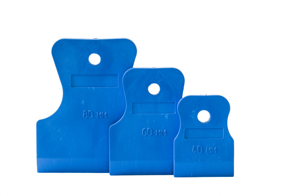 Набор резиновых шпателей КЕДР синие, 3 шт., 40-60-80мм 139-0006 134982