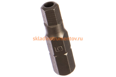 Бита 6-гранная с отверстием (HEX5 мм; 25 мм; 1/4) FORCE 124S2505