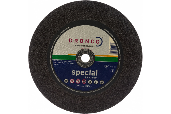 Диск отрезной по металлу AS30S (350x3.5x25.4 мм) DRONCO 2350020100