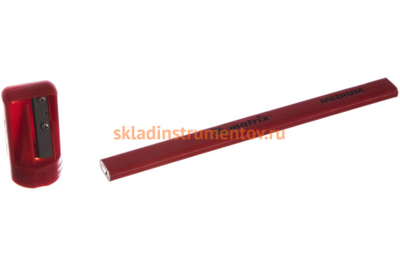 Набор малярных прямоугольных карандашей с точилкой в тубе MATRIX 175мм 10шт 84814