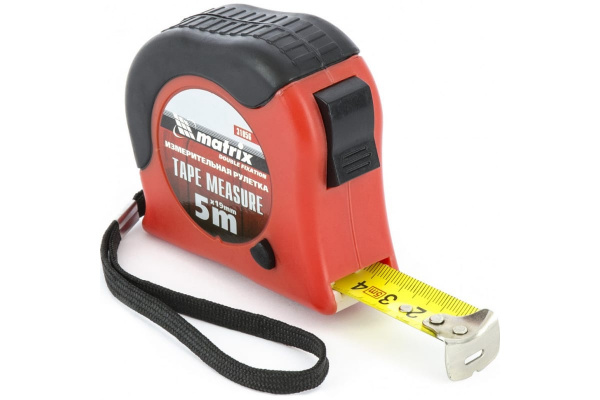 Рулетка Double  fixation, 5 м х 19 мм, MATRIX 31056
