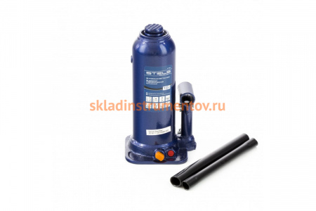Гидравлический бутылочный домкрат 10 т, h подъема 222-447 мм STELS 51166