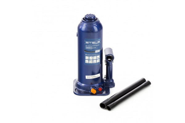 Гидравлический бутылочный домкрат 10 т, h подъема 222-447 мм STELS 51166