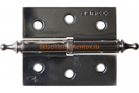 Дверная разъемная петля Зубр Эксперт 1 подшипник цвет хром CP левая с крепежом 75x63x2.5 мм 2 шт. 37605-075-2L