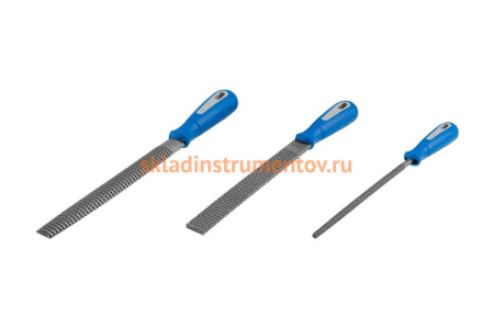 Набор рашпилей Зубр "Эксперт" с двухкомпонентной ручкой № 2 200 мм 16657-H3