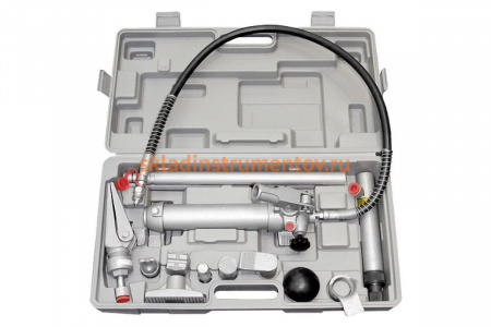 Гидравлическая растяжка MATRIX 4 т, набор из 12 предметов, 7 сменных насадок, в пласт. кейсе 513345