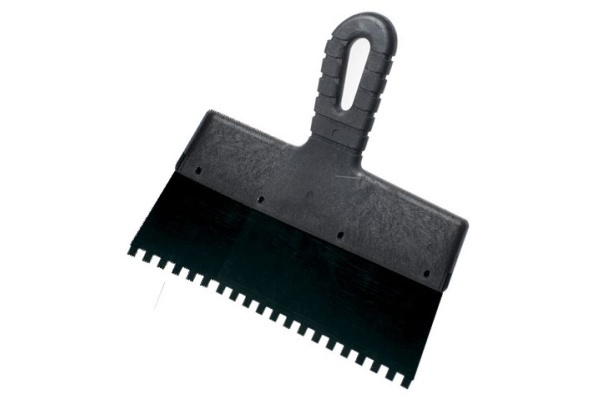 Фасадный шпатель РемоКолор ГОСТ, зубчатый, пружинная сталь 65Г, 350мм, зуб 10х10мм, 12-5-795