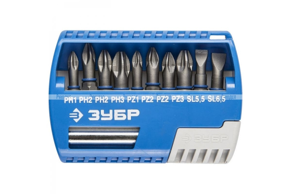 Набор бит ЭКСПЕРТ 11 предметов Зубр 26050-H11